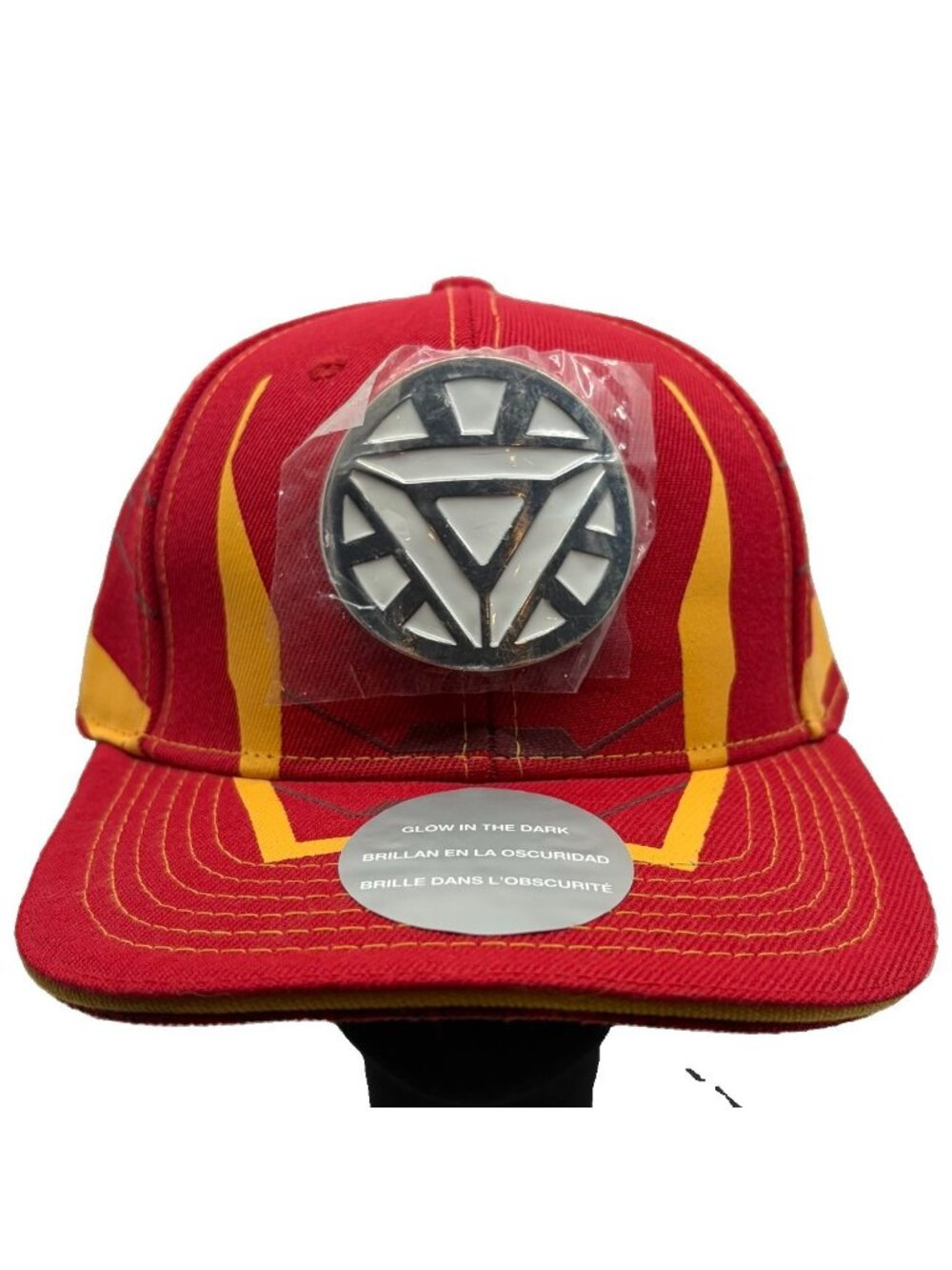 Iron Man Disney Parks Marvel‎ 2023 Glow In The Dark Arc Reactor Snapback Hat Cap